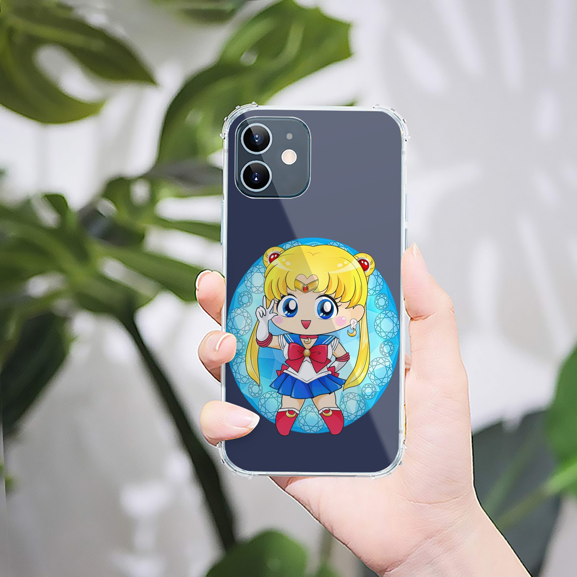 （画像用） 美少女戦士セーラームーン 月野 うさぎ つきの うさぎ Sailor Moon Tsukino Usagi 【iPhone 12シリーズ対応】透明スマホケース（クリアソフトケース）